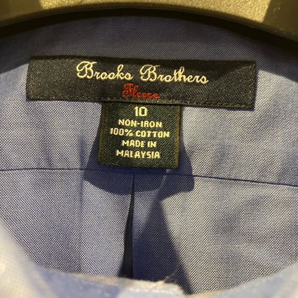 Brooks Brothers Boys Dress Shirt, Blue, Size 10, perfect condition, 100% cotton - Picture 2 of 2